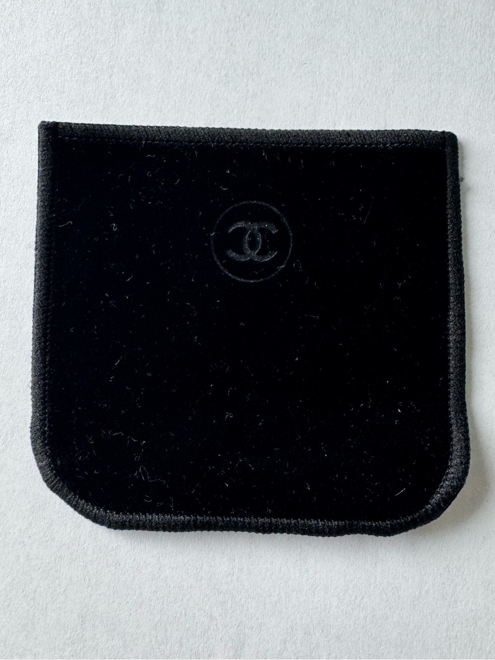 Chanel Makeup Velour Velvet Pouch Black